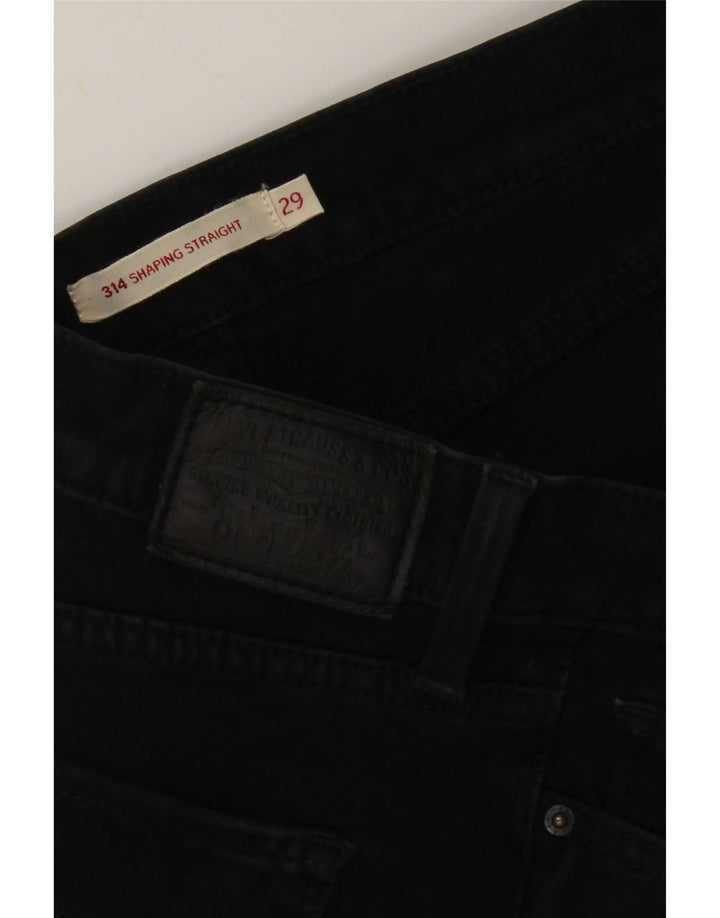 Calça jeans feminina Levi's 314 Shaping Straight W29 L28 preta