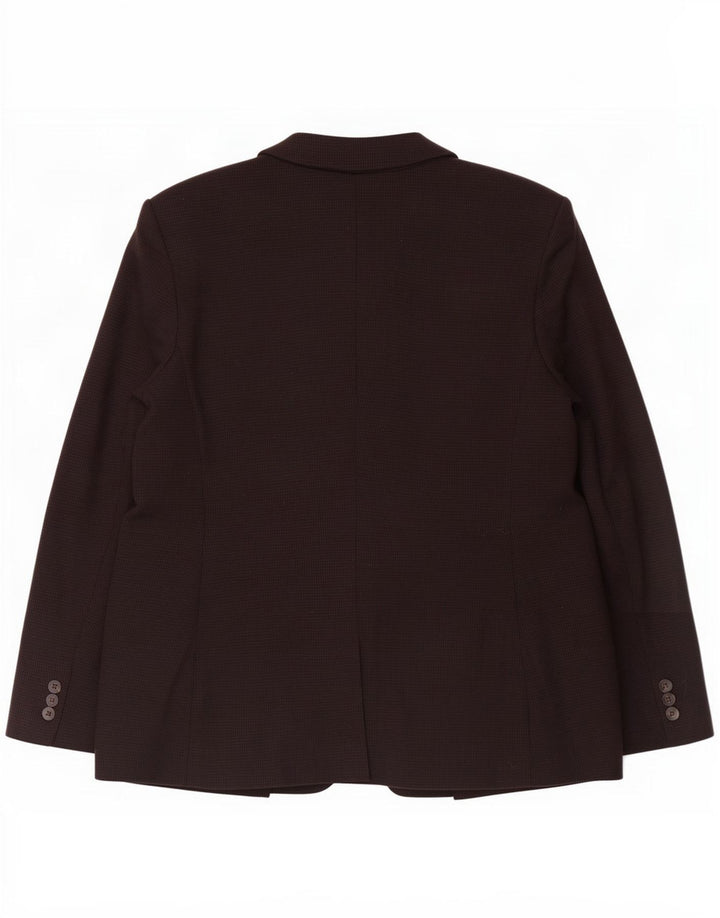 Jaqueta blazer feminina Marks & Spencer com 1 botão Reino Unido 16 grande algodão preto