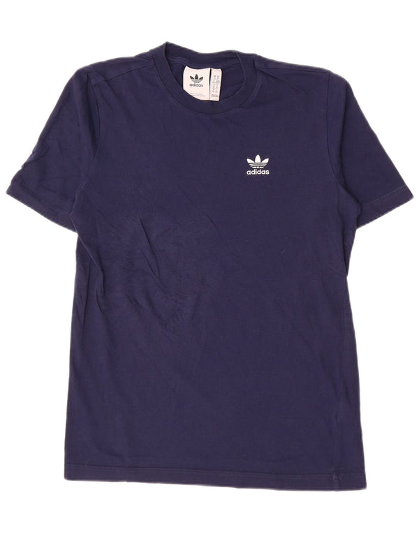 Adidas Mens Camiseta Top XS Azul Marinho Algodão