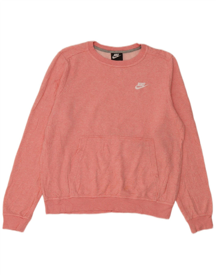 Moletom feminino Nike Jumper UK 14 médio rosa algodão