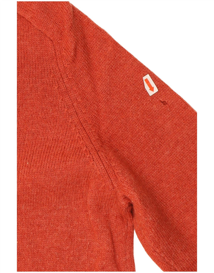 Suéter masculino SUPERDRY com gola redonda e lã laranja médio