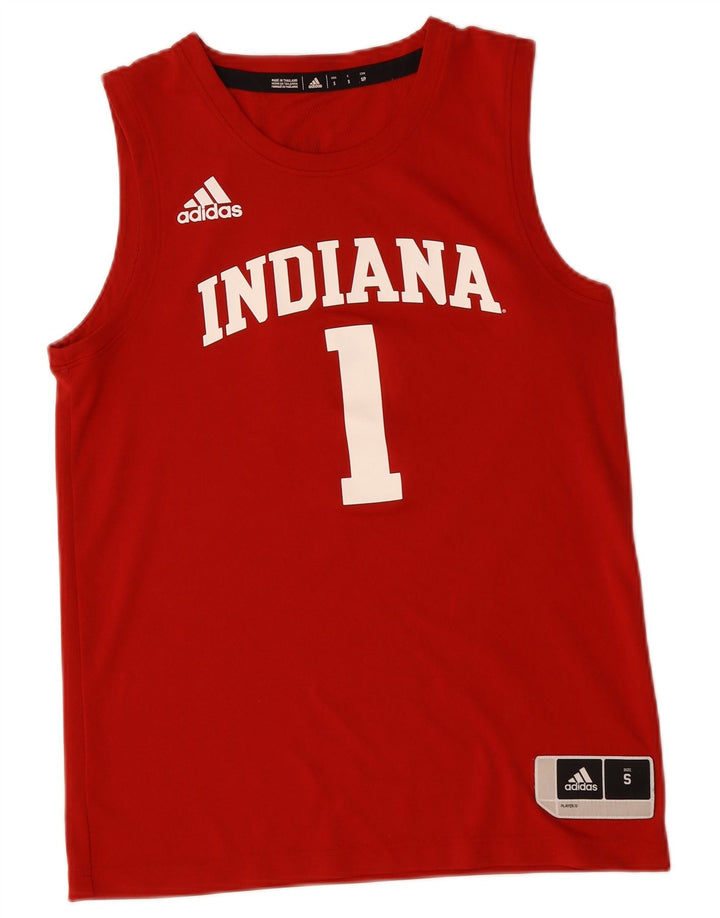 ADIDAS Mens Indiana Graphic Vest Top Pequeno Poliéster Vermelho