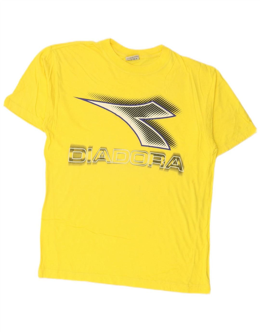 Camiseta masculina gráfica DIADORA Top médio algodão amarelo