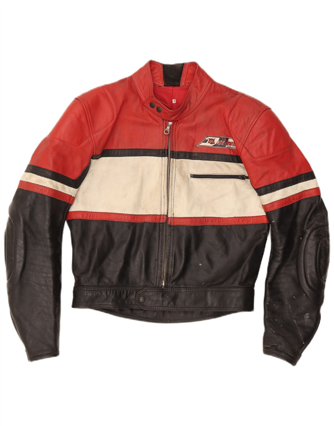 Jaqueta masculina de motociclista DAINESE IT 54 2XL couro colorblock multicolorido
