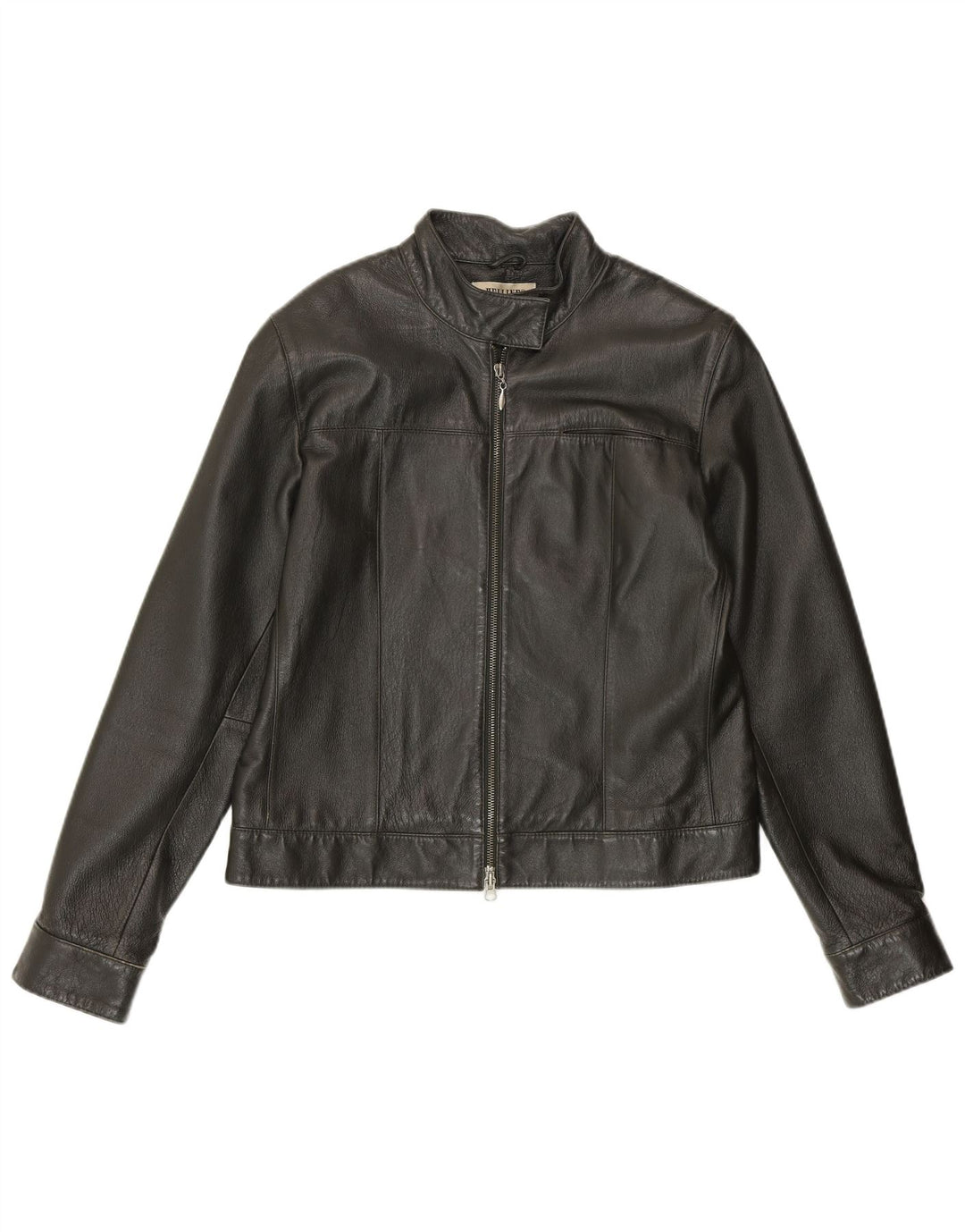 Jaqueta de couro feminina HELLINE UK 14 couro verde médio