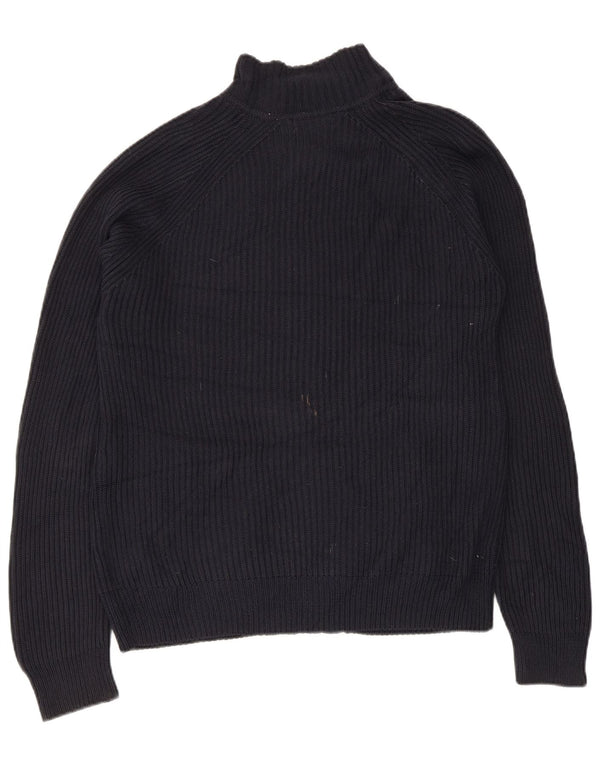 Suéter masculino Calvin Klein com zíper completo e algodão azul marinho médio