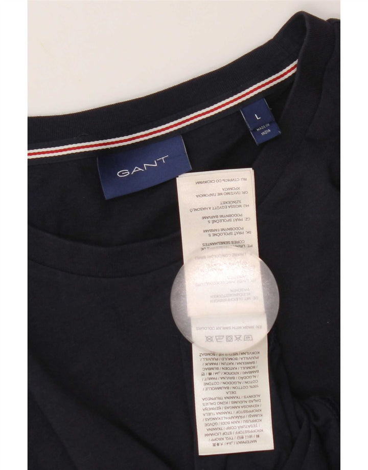 Camiseta masculina Gant grande algodão azul marinho