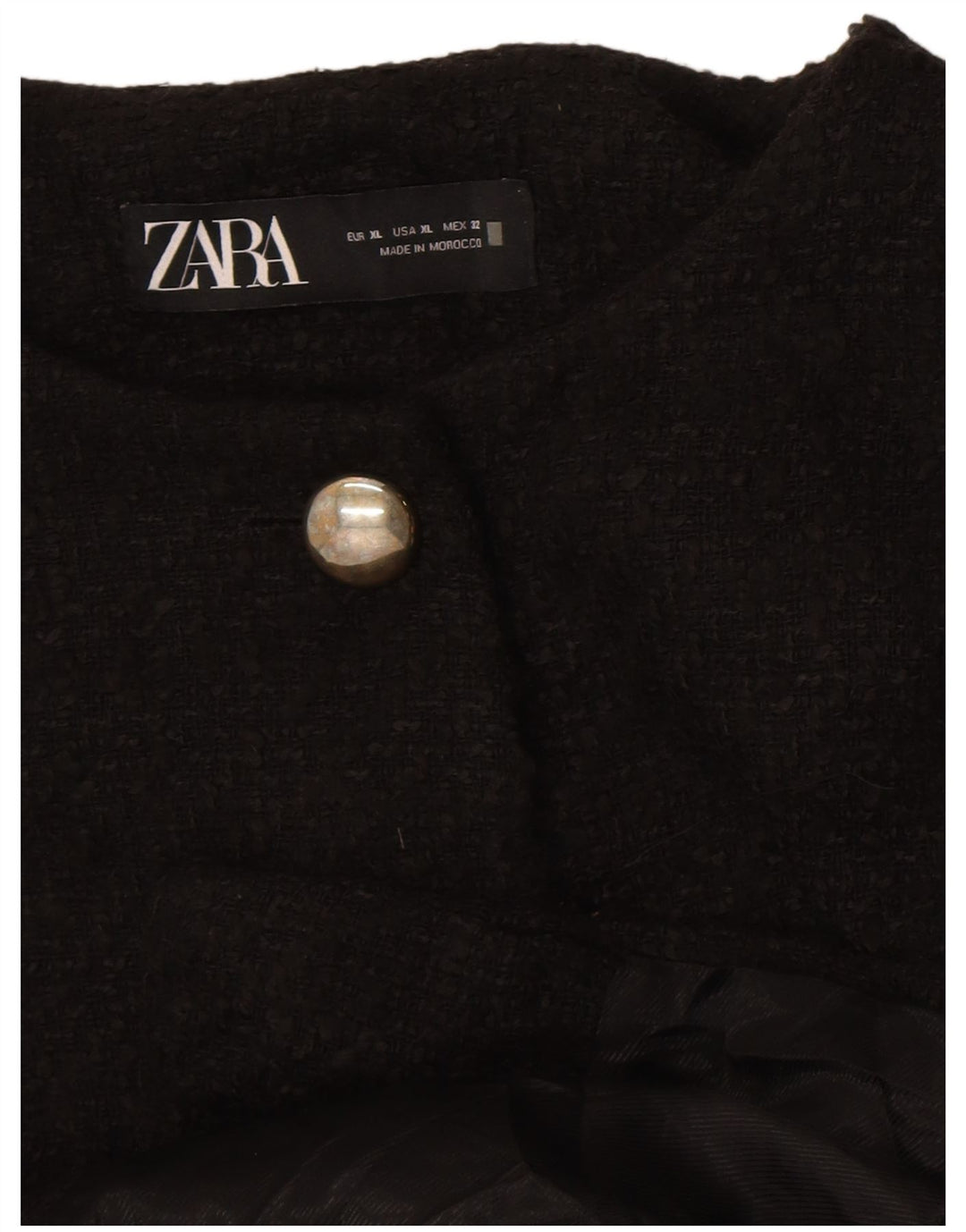 Jaqueta blazer feminina Zara com 4 botões Reino Unido 18 XL preta