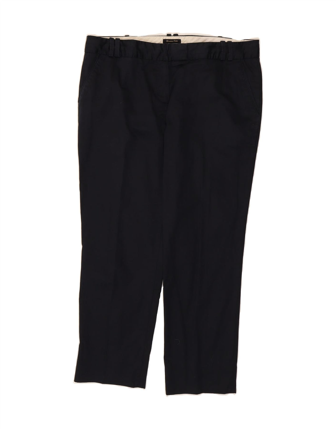 MASSIMO DUTTI Mens Slim Chino Trousers W34 L26 Navy Blue Cotton Vintage Massimo Dutti and Second-Hand Massimo Dutti from Messina Hembry 