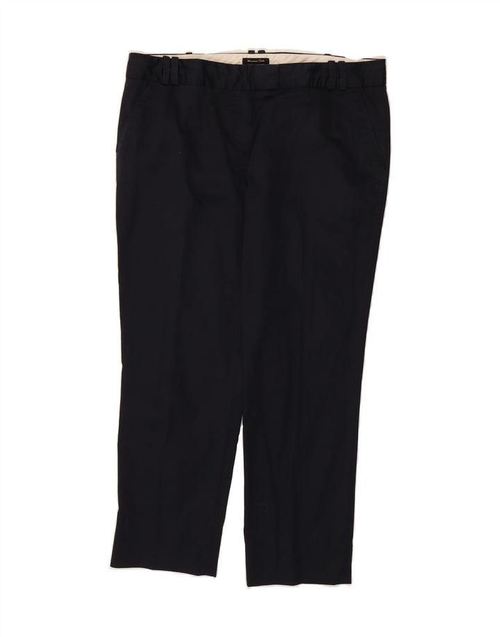 MASSIMO DUTTI Mens Slim Chino Trousers W34 L26 Navy Blue Cotton Vintage Massimo Dutti and Second-Hand Massimo Dutti from Messina Hembry 