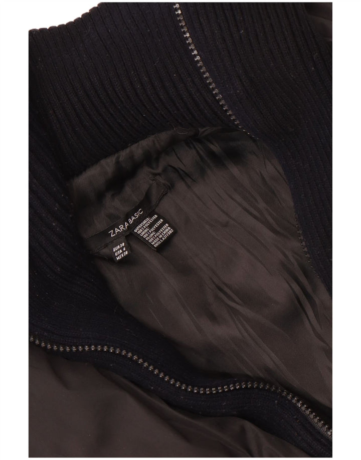 Jaqueta acolchoada feminina Zara EU 38 poliéster preto pequeno