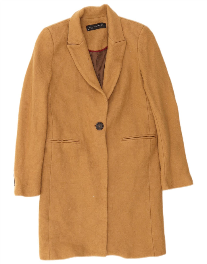 Sobretudo feminino Zara UK 6 XS lã marrom