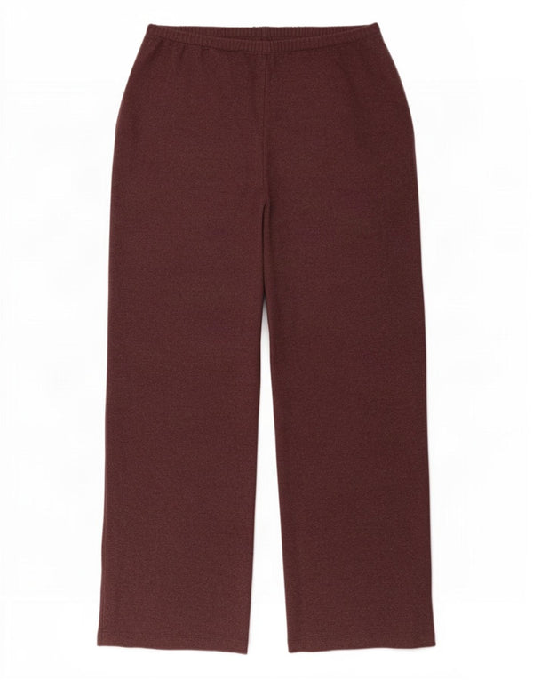 Calça casual feminina Marks & Spencer Reino Unido 14 grande W34 L29 Borgonha