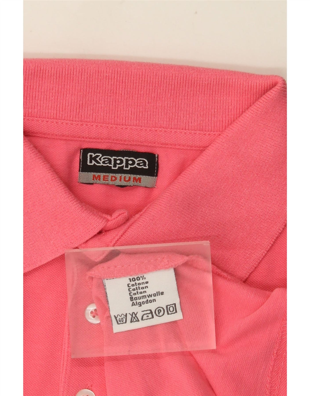 Camisa polo masculina KAPPA médio algodão rosa