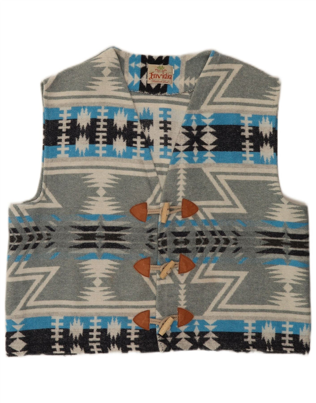 Colete masculino vintage XL cinza Fair Isle