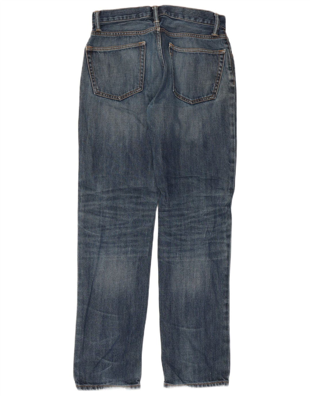 Calça jeans reta feminina Gap desgastada W28 L32 algodão azul