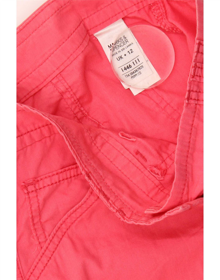 Saia cargo feminina Marks & Spencer UK 12 médio W32 algodão rosa