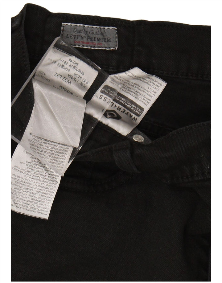 LEVI'S Jeans Slim Masculino W32 L32 Algodão Preto