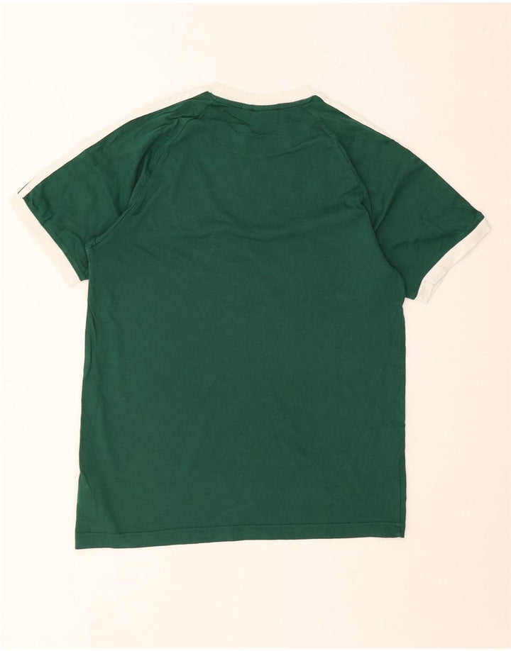 ADIDAS Mens Camiseta Top Médio Algodão Verde