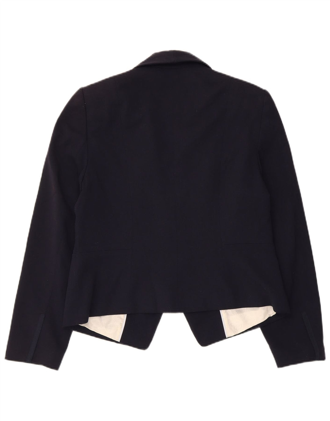 Jaqueta Blazer Feminina Marks & Spencer UK 12 Poliéster Azul Marinho Médio