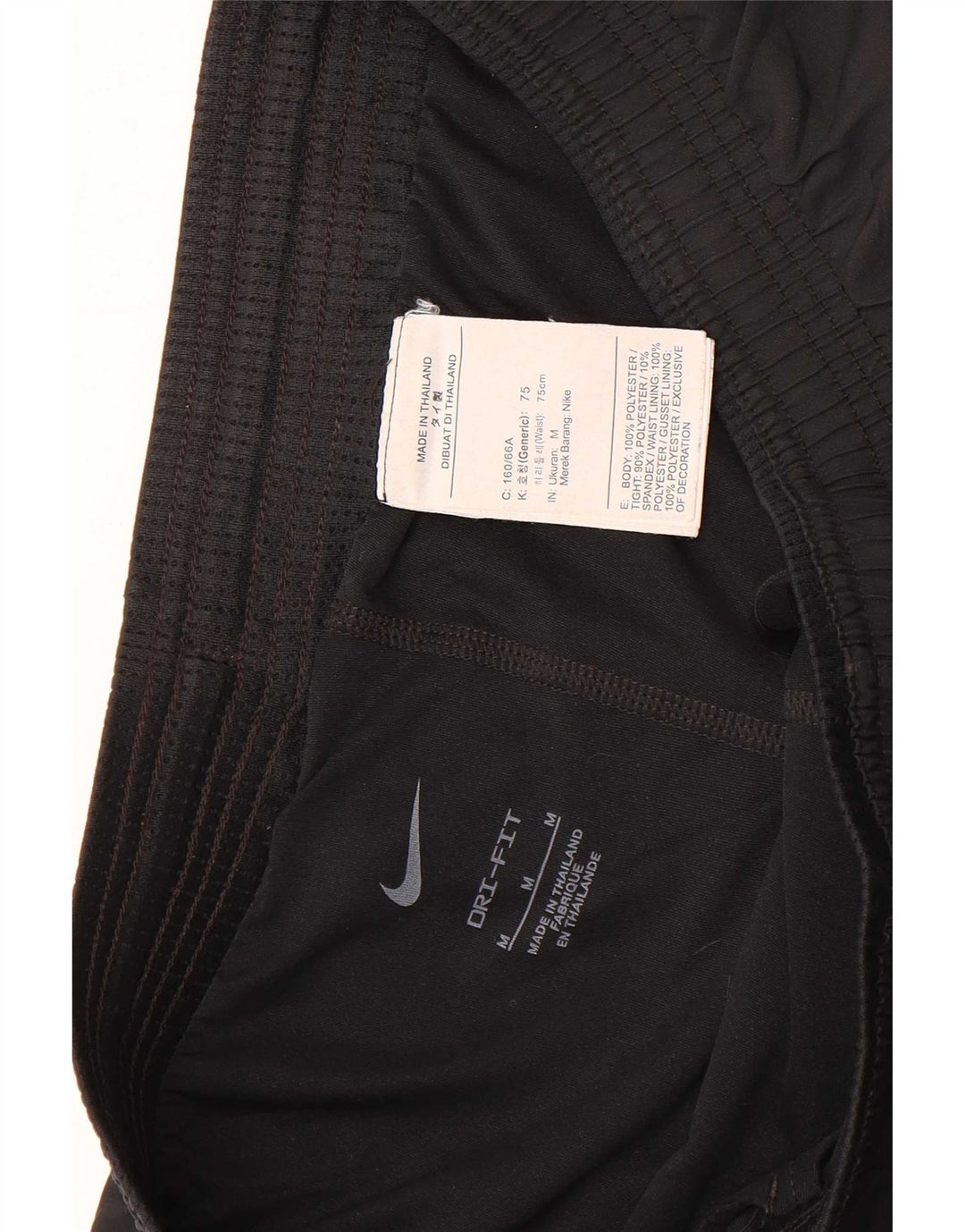 Nike Womens Dri Fit Sport Shorts UK 14 Médio Preto Poliéster