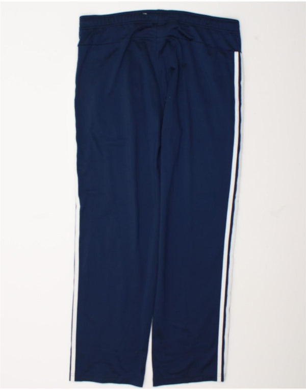 Calça de treino masculina Adidas grande poliéster azul marinho