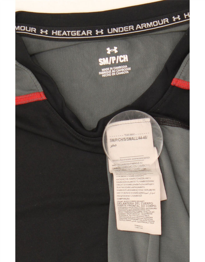 Under Armour Mens Camiseta Top Pequeno Poliéster Colorblock Preto