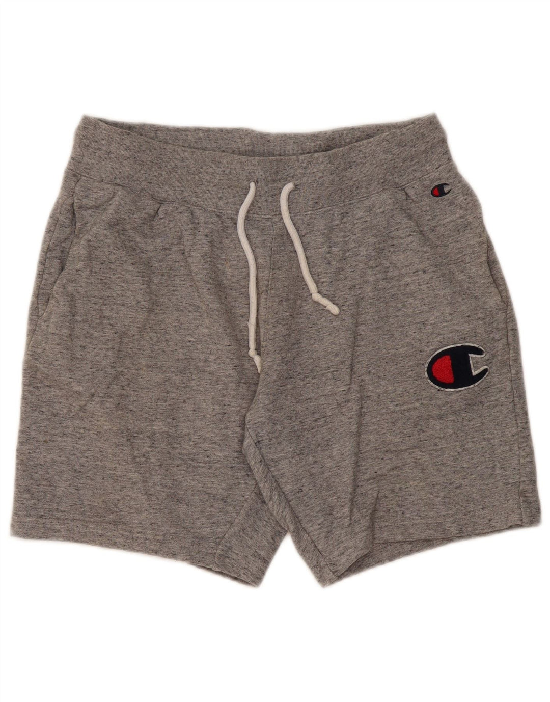 Shorts esportivos masculinos Champion algodão manchado cinza médio