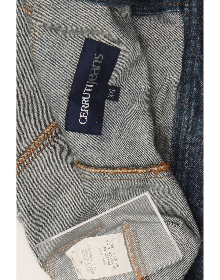 Jaqueta jeans masculina CERRUTI 1881 UK 44 2XL algodão azul