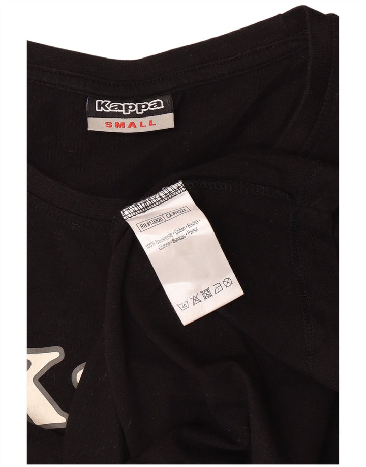 Camiseta feminina gráfica KAPPA UK 10 pequeno algodão preto