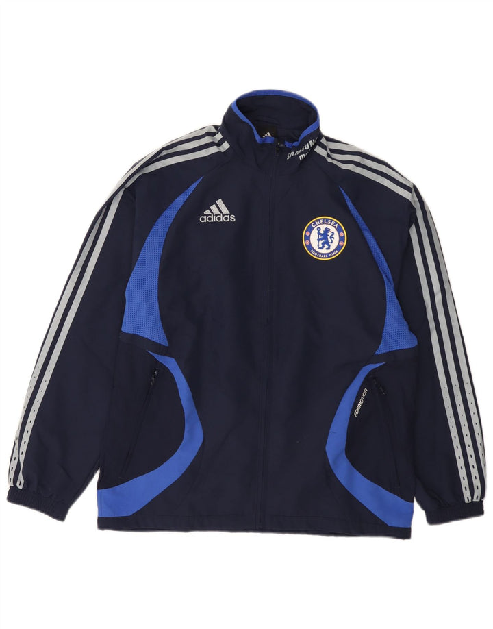 ADIDAS Boys Chelsea FC Tracksuit Top Jacket 13-14 Anos Azul Marinho