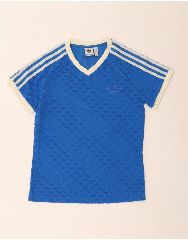 Adidas Camiseta Feminina Graphic Top UK 14 Médio Algodão Azul