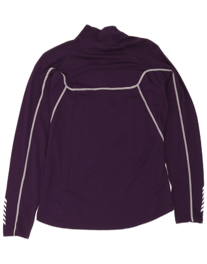 Pulôver Helly Hansen feminino com gola e zíper, top de treino UK 18 XL roxo