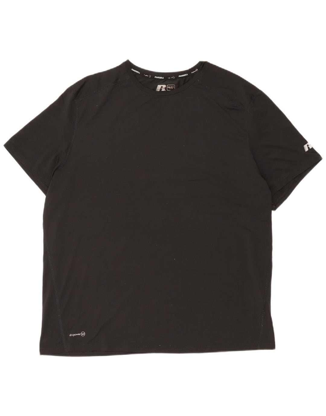 Camiseta masculina Russell Athletic Dri-Power Top 2XL poliéster preto