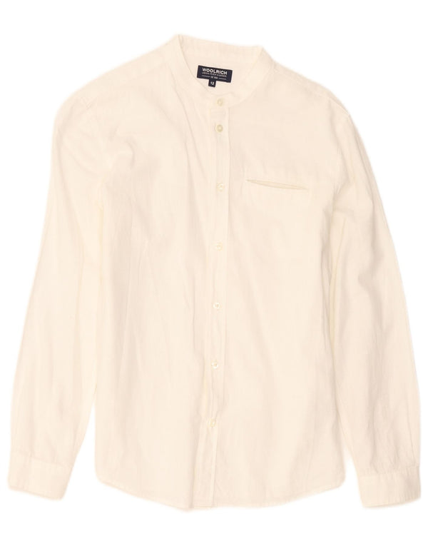 Camisa feminina Woolrich UK 12 algodão branco médio