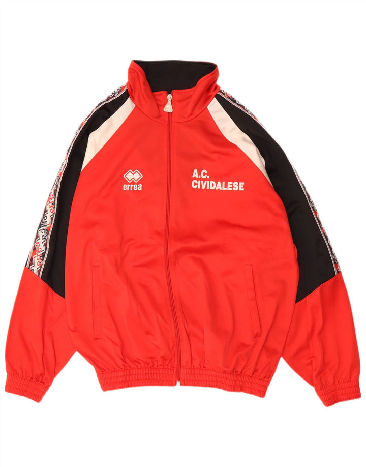 Errea Mens Graphic Full Tracksuit Grande Poliéster Colorblock Vermelho
