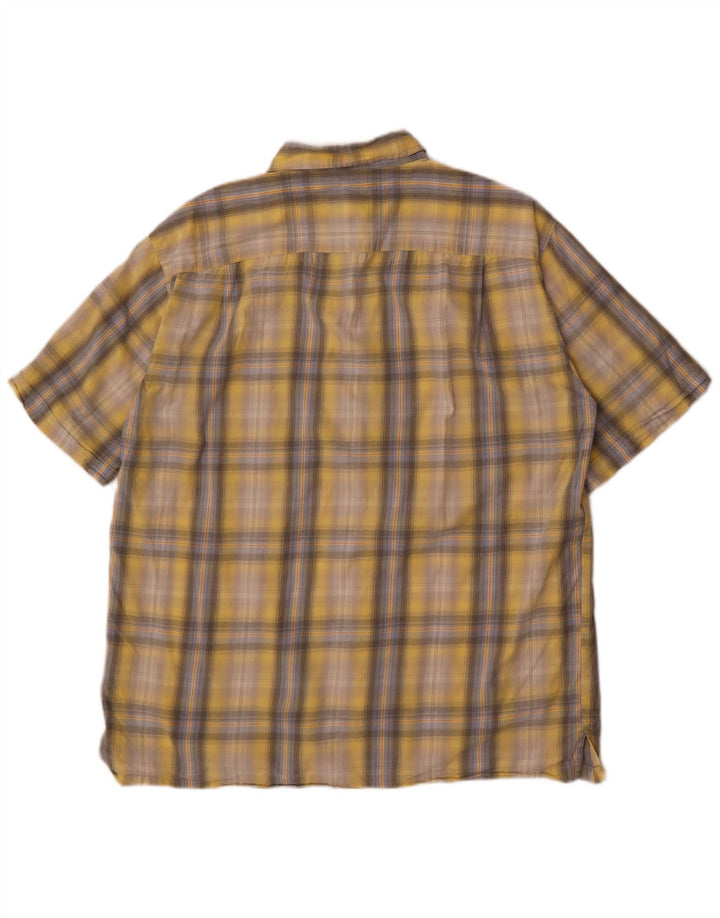 Camisa masculina Angelo Litrico tamanho 41/42 grande algodão xadrez amarelo