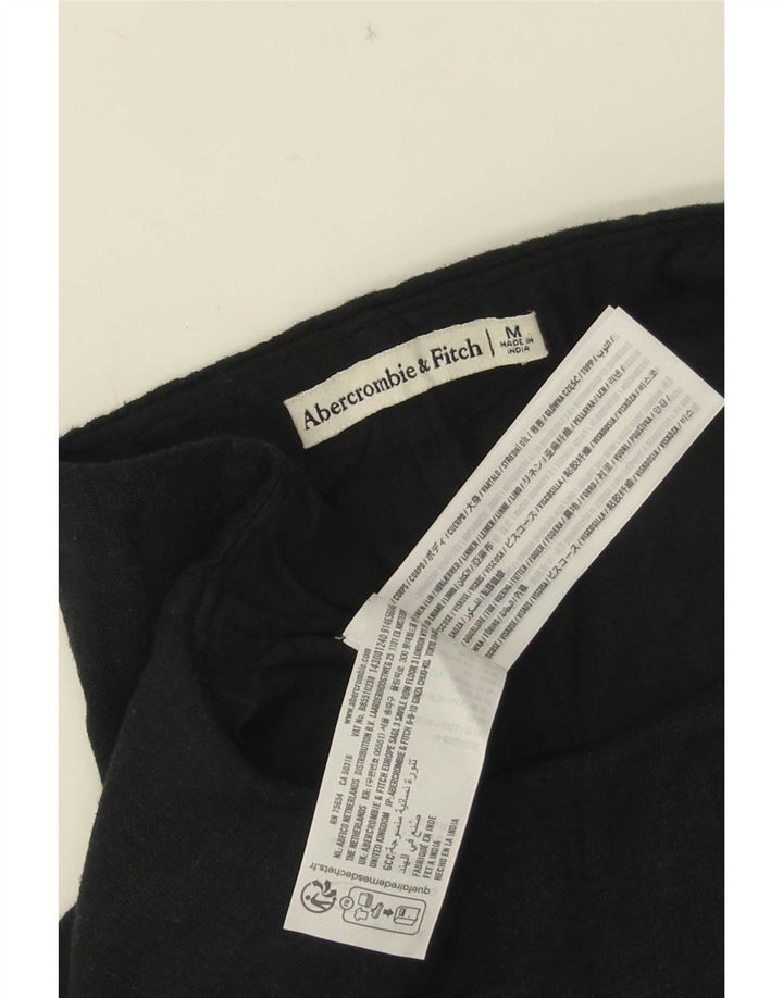 Skort feminino Abercrombie & Fitch UK 12 médio preto linho