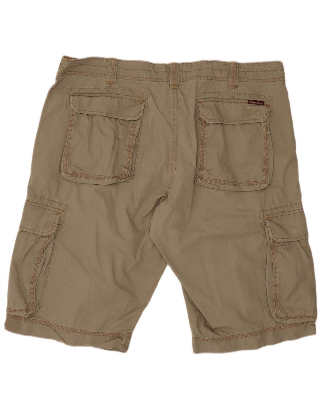 Shorts cargo masculino Marlboro Classics Regular Fit W40 XL algodão cáqui
