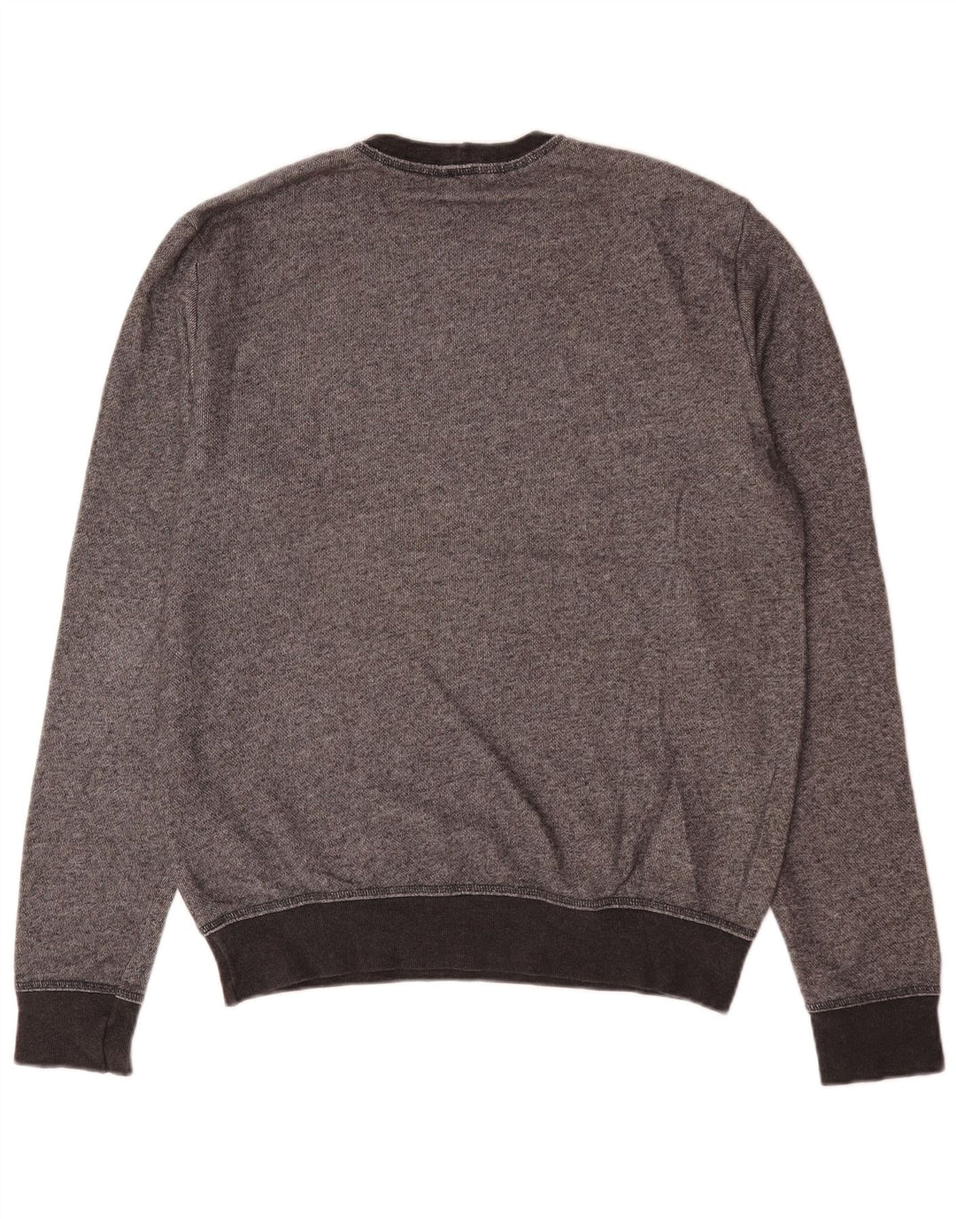 Benetton moletom gráfico masculino jumper 2XL algodão manchado cinza