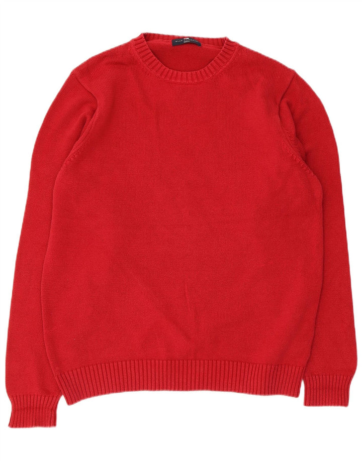 Suéter masculino Marks & Spencer com gola redonda Reino Unido 38/40 vermelho médio