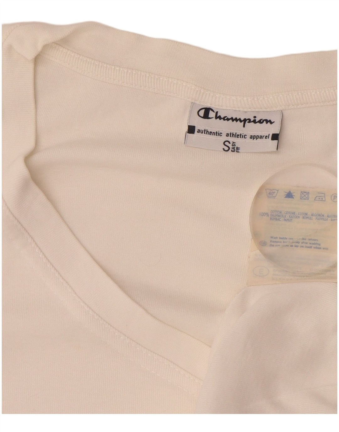 Colete feminino CHAMPION Easy Fit, Reino Unido, 10 algodão branco pequeno