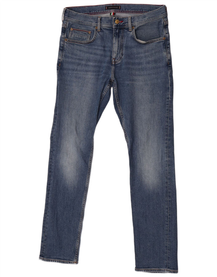 Tommy Hilfiger Masculino Denton Straight Jeans W32 L32 Azul