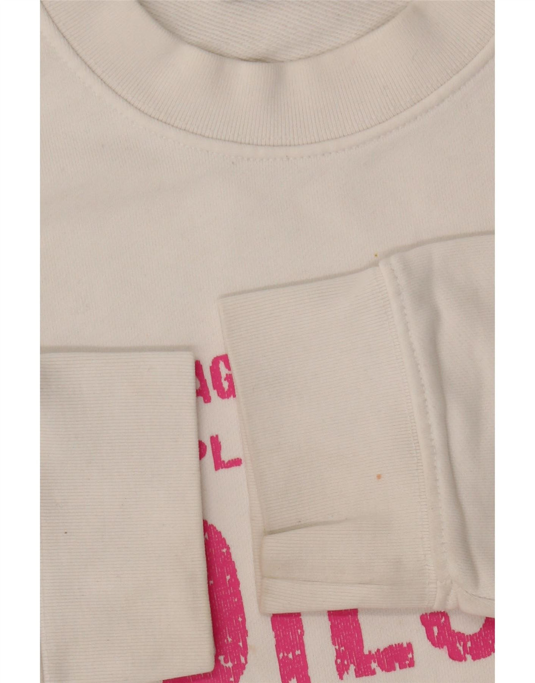 DIESEL Mens Graphic Sweatshirt Jumper Medium White Vintage Diesel and Second-Hand Diesel from Messina Hembry 