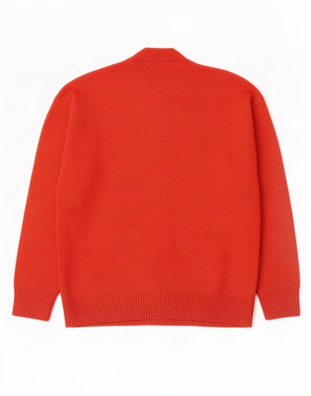 Zara Suéter masculino com gola redonda laranja médio