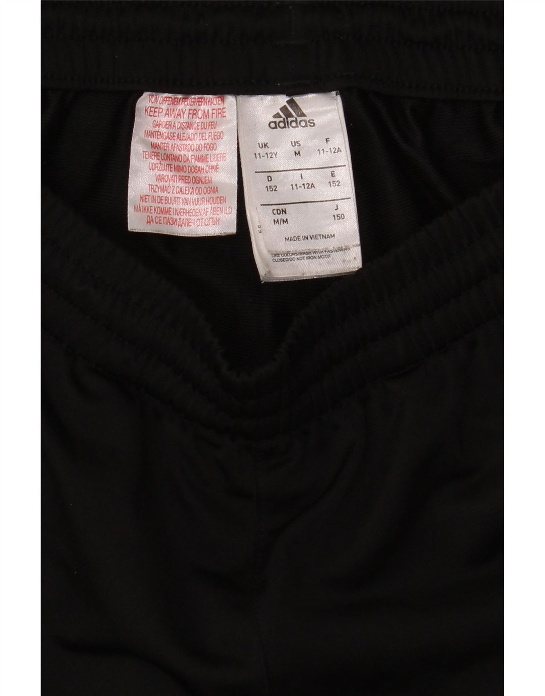 Calças de treino Adidas meninos 11-12 anos poliéster preto