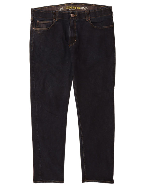 Lee Mens Extreme Motion Slim Fit Calça Jeans W40 L32 Azul Marinho Algodão