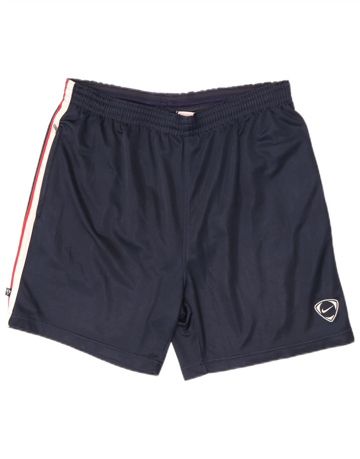 Shorts esportivos masculinos Nike grande poliéster colorblock azul marinho
