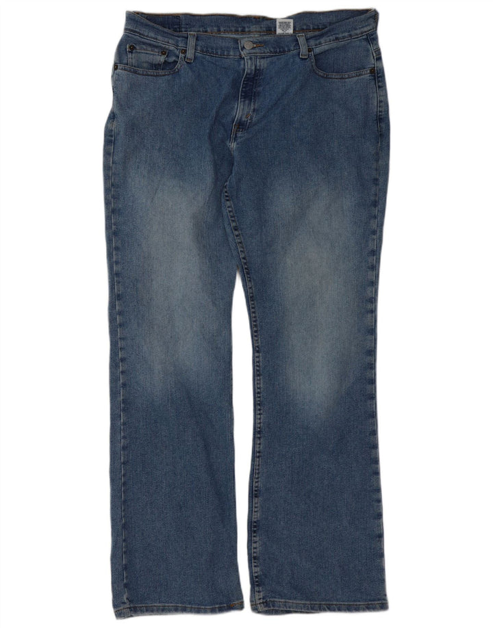 Calça jeans feminina Levi's 515 Bootcut US 16 2XL W36 L32 azul algodão