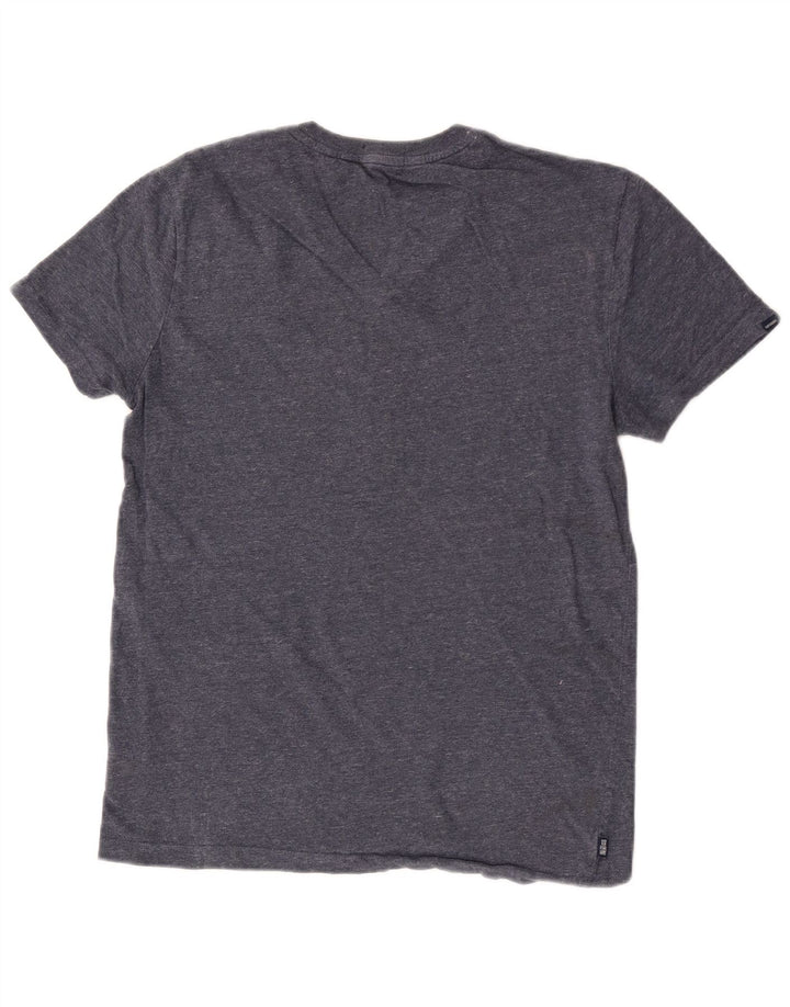 Camiseta masculina Superdry Top médio algodão azul marinho